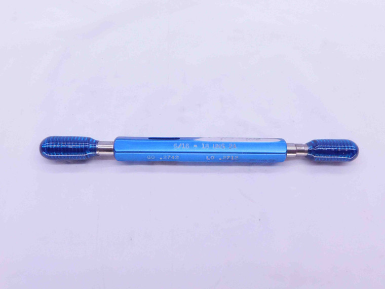 5/16 18 UNS 2A SPECIAL SET THREAD PLUG GAGE .3125 GO NO GO PD'S = .2742 & .2712 - DW42656OB6