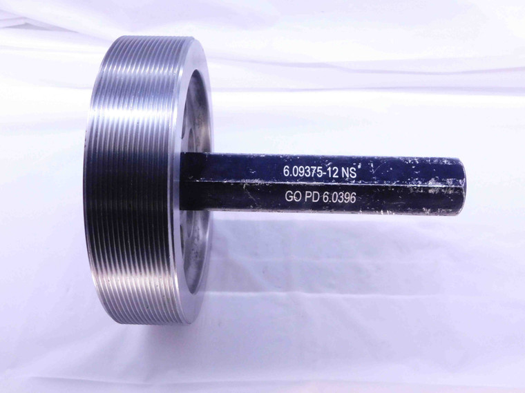 6 3/32 12 NS THREAD PLUG GAGE 6.0937 GO ONLY P.D. = 6.0396 INSPECTION UNS 2B 3B - DW42662BY6