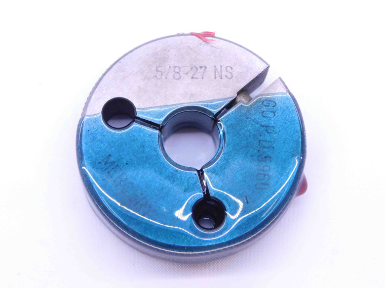 5/8 27 NS SPECIAL THREAD RING GAGE .625 .6250 GO ONLY P.D. = .5960 INSPECTION - DW42689CT4
