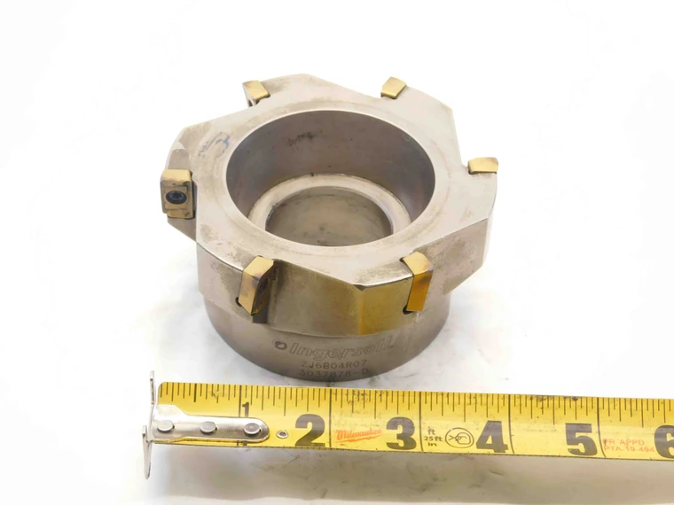INGERSOLL 4" O.D. FACE MILL 2J6B04R07 1 1/2 PILOT HOLDS 6 INSERTS APKT1604 4.0 - NS7767BY6