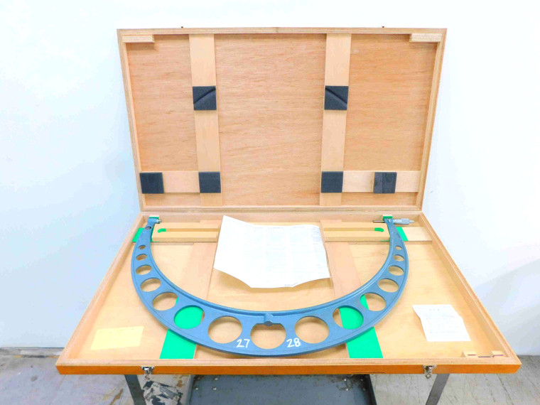 MITUTOYO NO.103-204 OUTSIDE MICROMETER 27 - 28" RANGE .001" GRADUATION W/ CASE