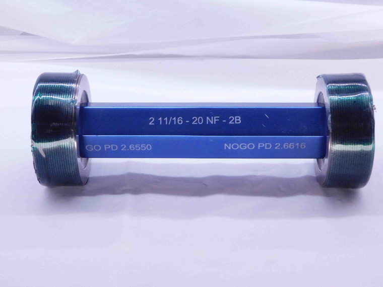 2 11/16 20 UNS 2B THREAD PLUG GAGE 2.6875 GO NO GO P.D.'S = 2.6550 & 2.6616 NF - DW42722BW6