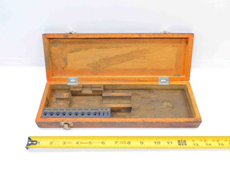 WOOD STORAGE CASE FOR MITUTOYO 511-104 DIAL BORE GAGE .7" TO 1.4" RANGE 2923 - JG5984BY6
