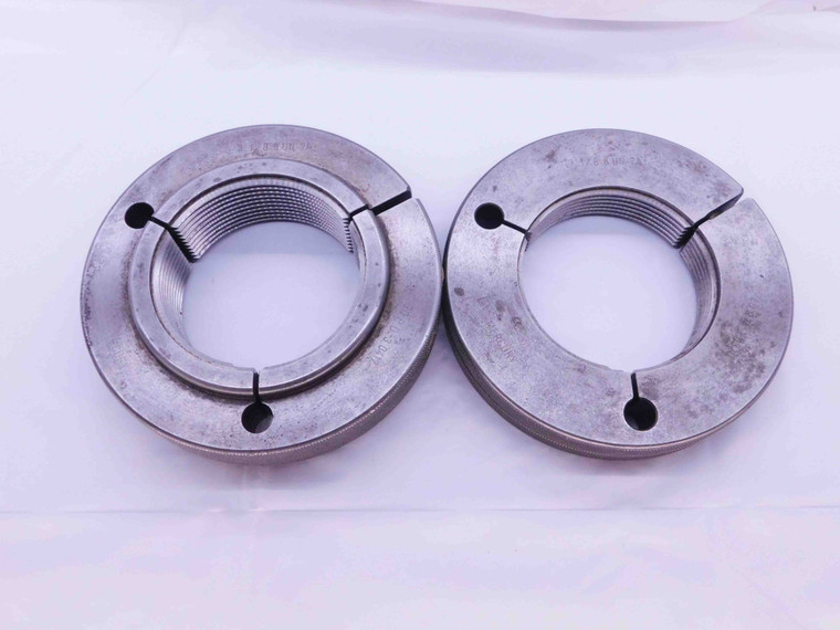 3 1/8 8 UN 2A THREAD RING GAGES 3.125 3.1250 GO NO GO P.D.'S = 3.0412 & 3.0326 - DW42763CB6