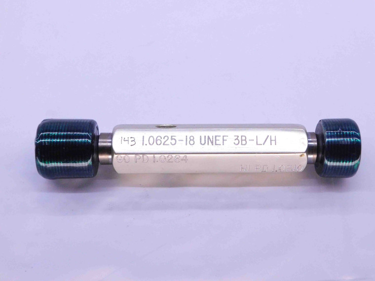 1 1/16 18 UNEF 3B LEFT HAND THREAD PLUG GAGE 1.0625 GO NO GO = 1.0264 & 1.0310 - DW42793BG6