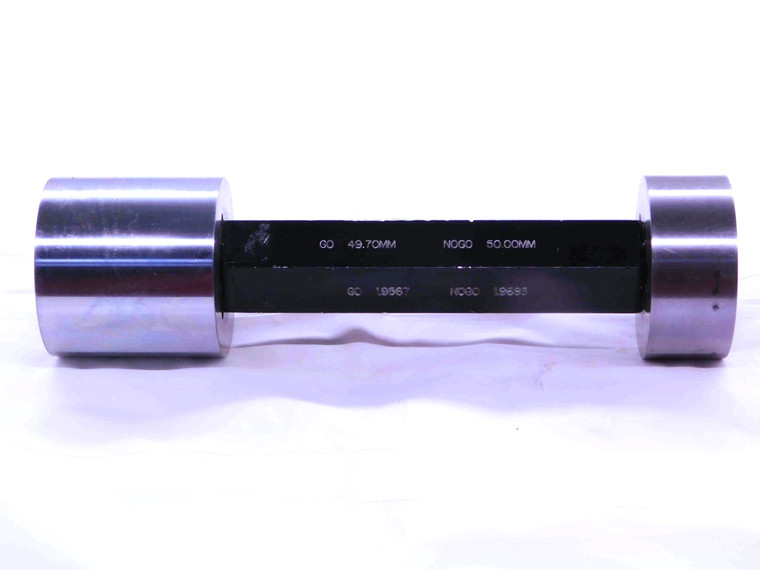 1.9567 & 1.9685 CL XX PIN PLUG GAGE GO NO GO 1.9688 -.0003 1 31/32 50 mm CHECK - RD0007BT6