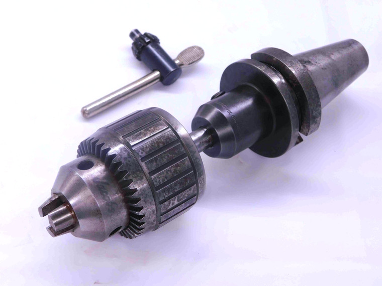 JACOBS 14N BALL BEARING DRILL CHUCK 0 - 1/2 CAPACITY W/ BT40 TOOL HOLDER + KEY - JJ3531AJ6