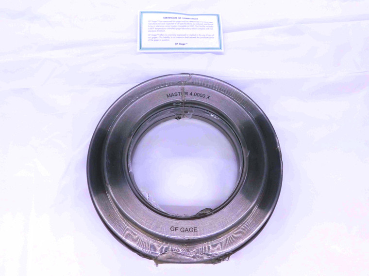 4.0000 CLASS X MASTER PLAIN BORE RING GAGE ONSIZE 4.0 101.600 mm 4.000 SETTING - JJ3558GFG