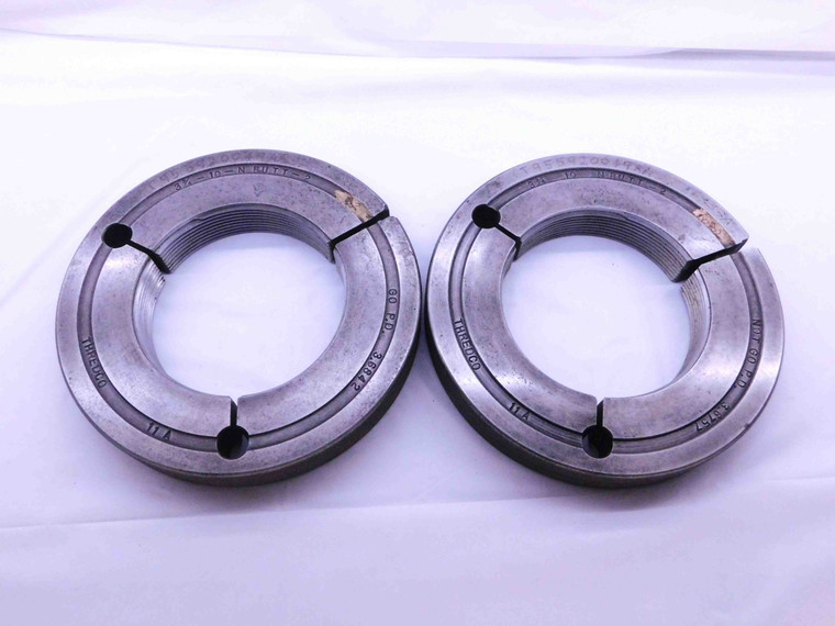 3 3/4 10 N BUTT 2 BUTTRESS THREAD RING GAGES 3.75 GO NO GO PDS= 3.6842 & 3.6757 - DW42869BY6