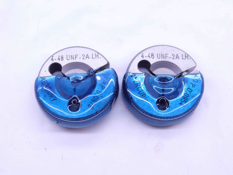 4 48 UNF 2A LEFT HAND THREAD RING GAGES #4 .112 GO NO GO P.D.'S = .0978 & .0954 - DW42901SLW
