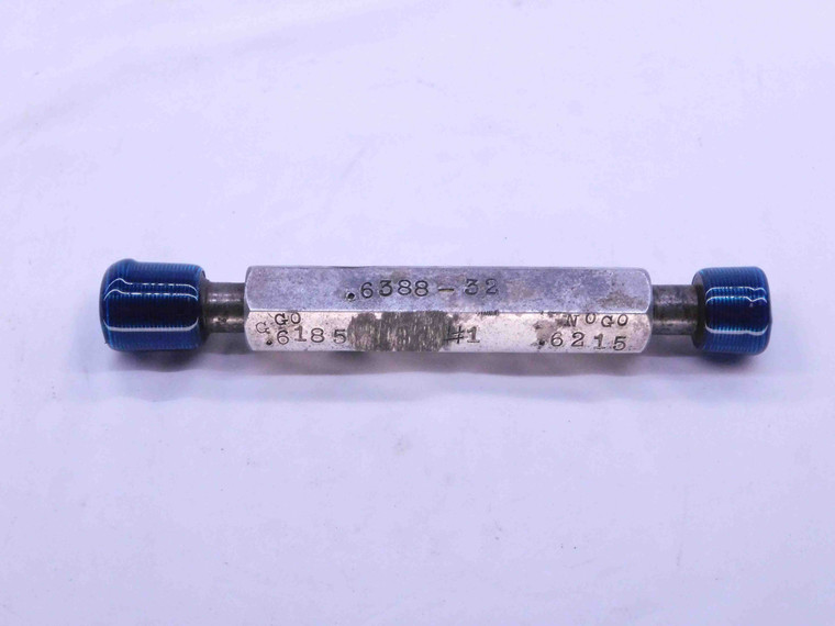 .6388 32 THREAD PLUG GAGE GO NO GO P.D.'S = .6185 & .6215 .6388"-32 INSPECTION - DW42949CJ5