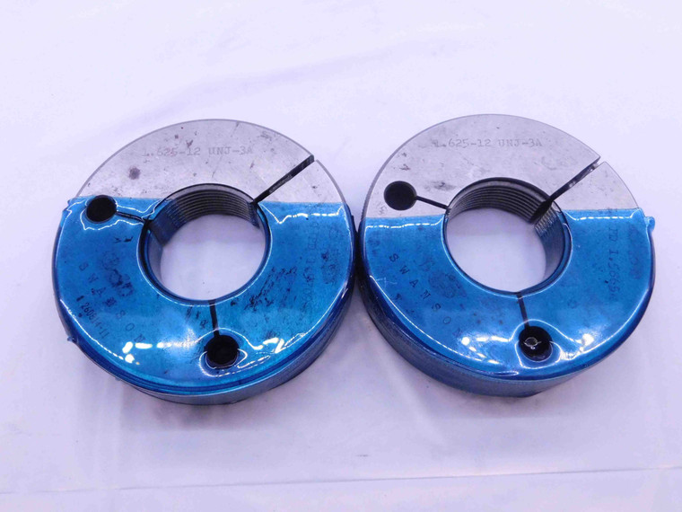 1 5/8 12 UNJ 3A THREAD RING GAGES 1.625 1.6250 GO NO GO P.D.'S = 1.5709 & 1.5665 - DW42960OB6