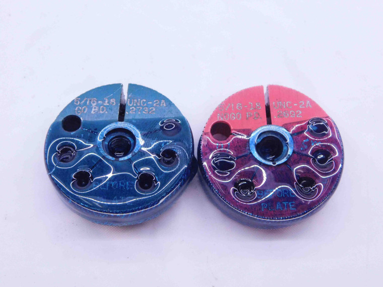 5/16 18 UNC 2A BEFORE PLATE THREAD RING GAGES .3125 GO NO GO PDS= .2732 & .2692 - DW42969SLW