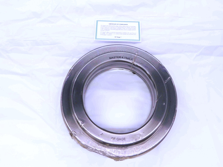 4.7500 CLASS X MASTER PLAIN BORE RING GAGE ONSIZE 4 3/4 120.650 mm 4.750 SETTING - JJ3957GFG