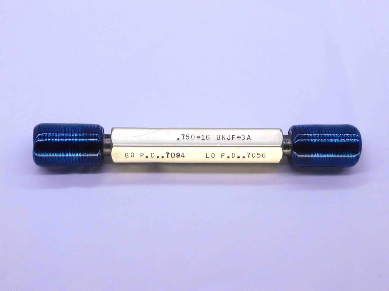 3/4 16 UNJF 3A SET THREAD PLUG GAGE .75 .750 GO NO GO P.D.'S = .7094 & .7056 - DW43012CG6