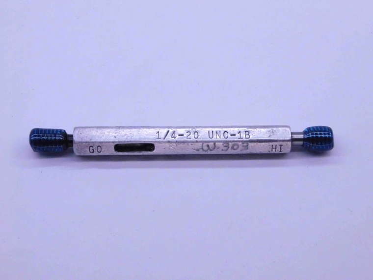 1/4 20 UNC 1B THREAD PLUG GAGE .25 .250 .2500 GO NO GO P.D.'S = .2175 & .2248 - DW43052CD6