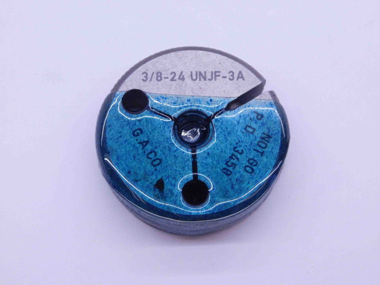 3/8 24 UNJF 3A THREAD RING GAGE .375 .3750 NO GO ONLY P.D. = .3450 INSPECTION - DW43072LVR
