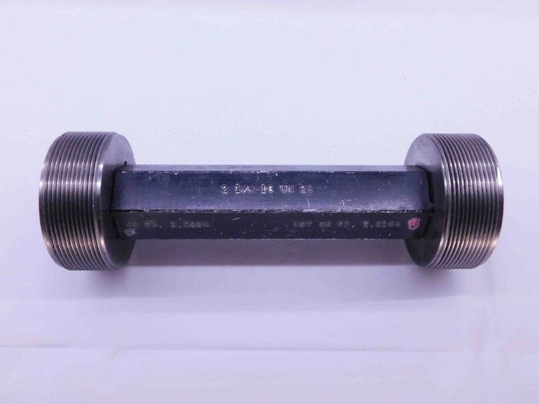 2 1/4 16 UN 2B THREAD PLUG GAGE 2.25 2.250 GO NO GO P.D.'S = 2.2094 & 2.2164 - DW43079OB6