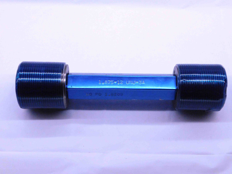 1 7/8 12 UNJ 3A SET THREAD PLUG GAGE 1.875 GO NO GO P.D.'S = 1.8209 & 1.8164 - DW43096CG6