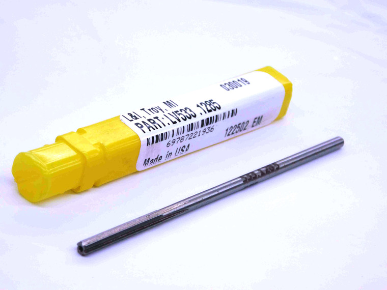 NEW L & I 0.1285 OD HSS REAMER 6 FL .1285 1/8 .1250 +.0035 OVERSIZE #30 USA - JJ3964LAI