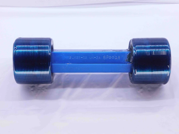 2 5/8 12 UN 3A SET THREAD PLUG GAGE 2.625 GO NO GO P.D.'S = 2.5709 & 2.5663 - DW43187LVR