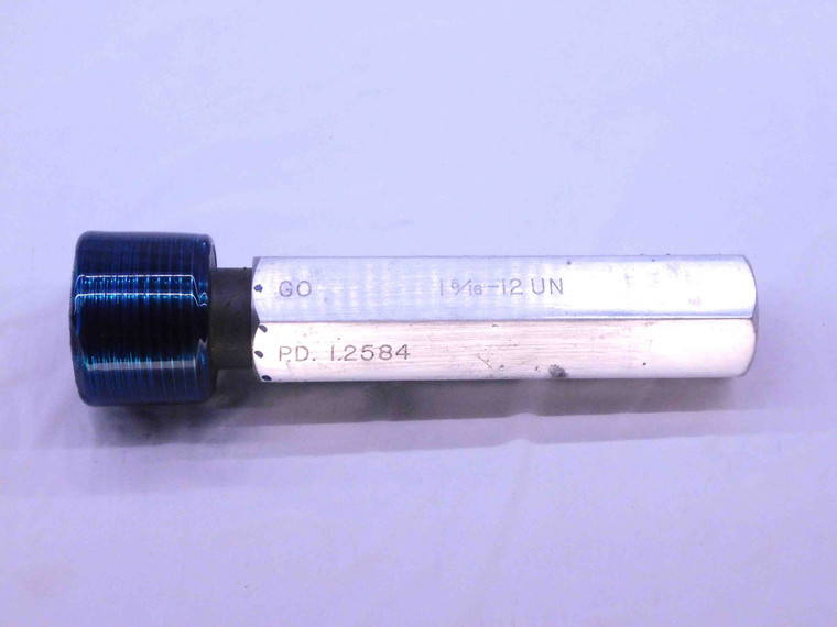 1 5/16 12 UN SET THREAD PLUG GAGE 1.3125 GO ONLY P.D. = 1.2584 INSPECTION CHECK - DW43193LVR