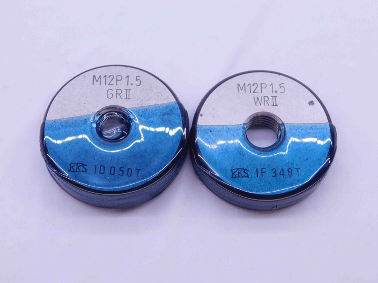M12 X 1.5 SOLID THREAD RING GAGE 12 METRIC GO AND NO GO INSPECTION CHECK - DW43195LVR
