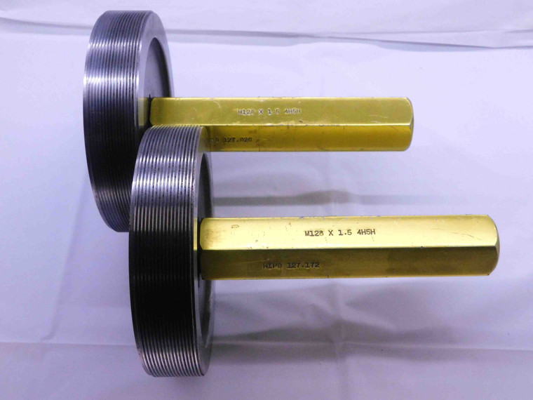 M128 X 1.5 4H5H METRIC THREAD PLUG GAGE 128 GO NO GO P.D.'S = 127.026 & 127.172 - DW43216BY6