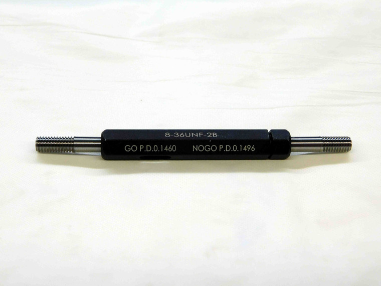 NEW 8 36 UNF 2B THREAD PLUG GAGE #8 .164 GO NO GO P.D.'S = .1460 & .1496 8-36