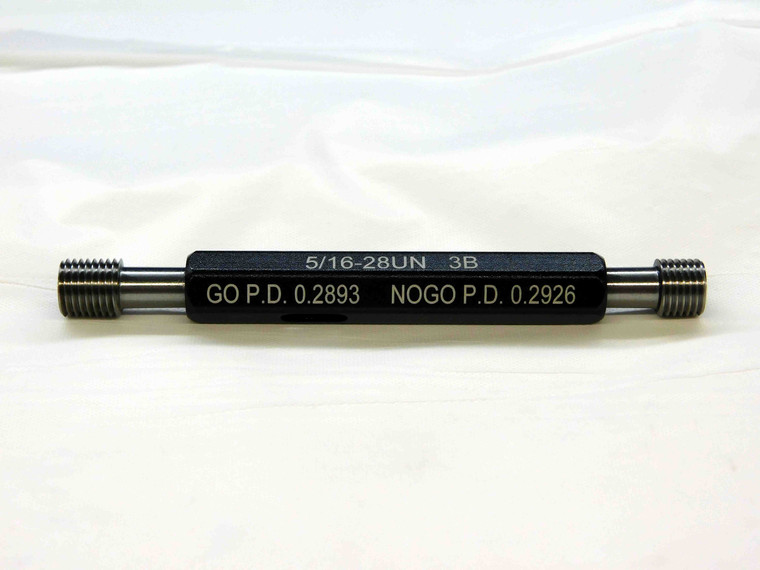 NEW 5/16 28 UN 3B THREAD PLUG GAGE .3125 GO NO GO P.D.'S= .2893 & .2926 TOOLING