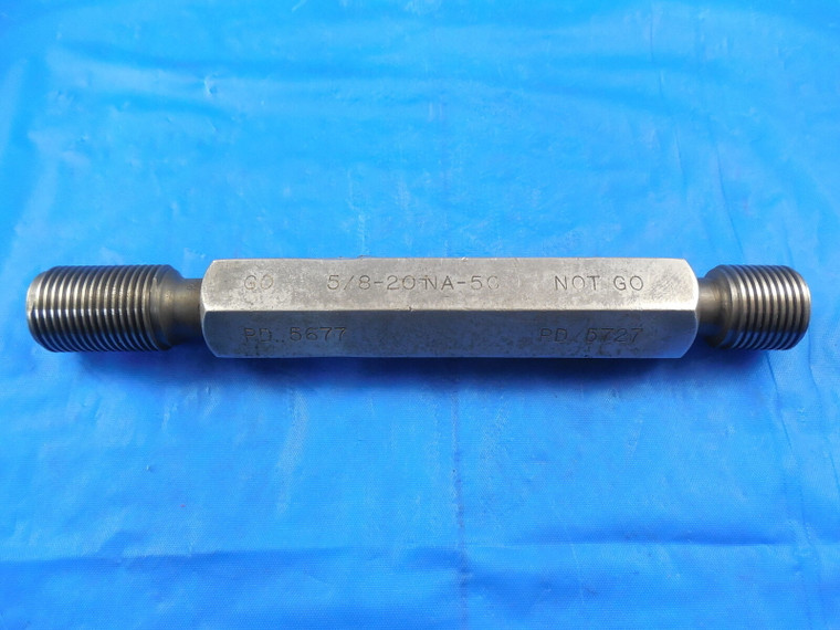 5/8 20 NA 5C NATIONAL ACME THREAD PLUG GAGE .625 GO NO GO P.D.'S = .5677 & .5727