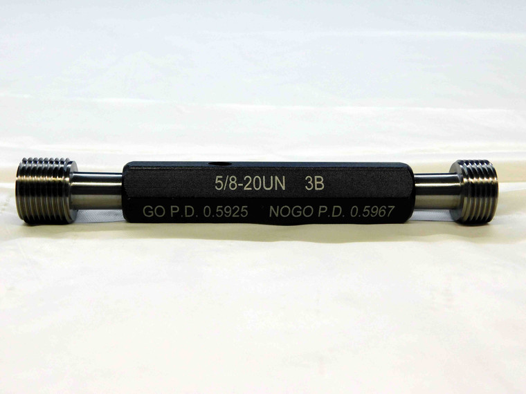 NEW 5/8 20 UN 3B THREAD PLUG GAGE .625 GO NO GO P.D.'S = .5925 & .5967 QUALITY