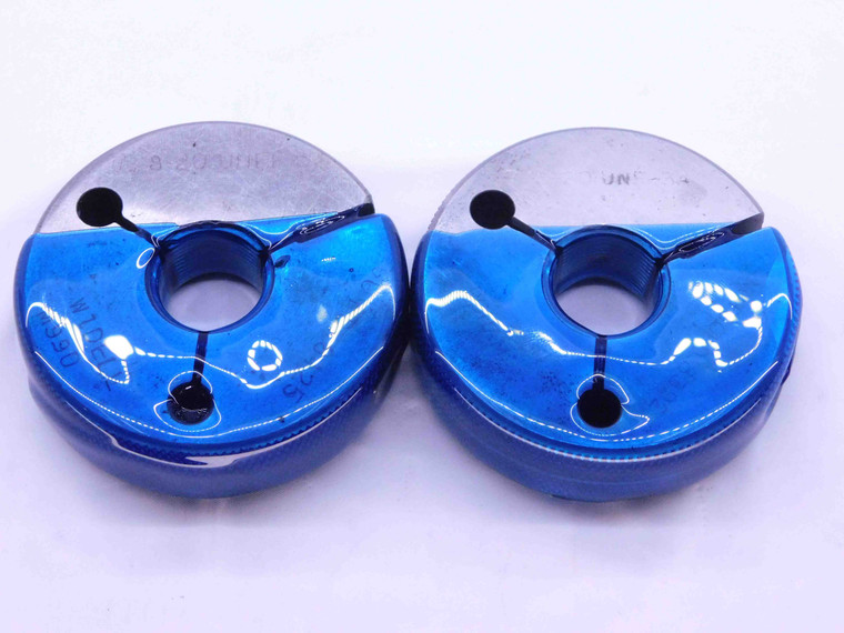7/8 20 UNF 3A THREAD RING GAGES .875 .8750 GO NO GO P.D.'S = .8425 & .8392 CHECK - JF0453LI