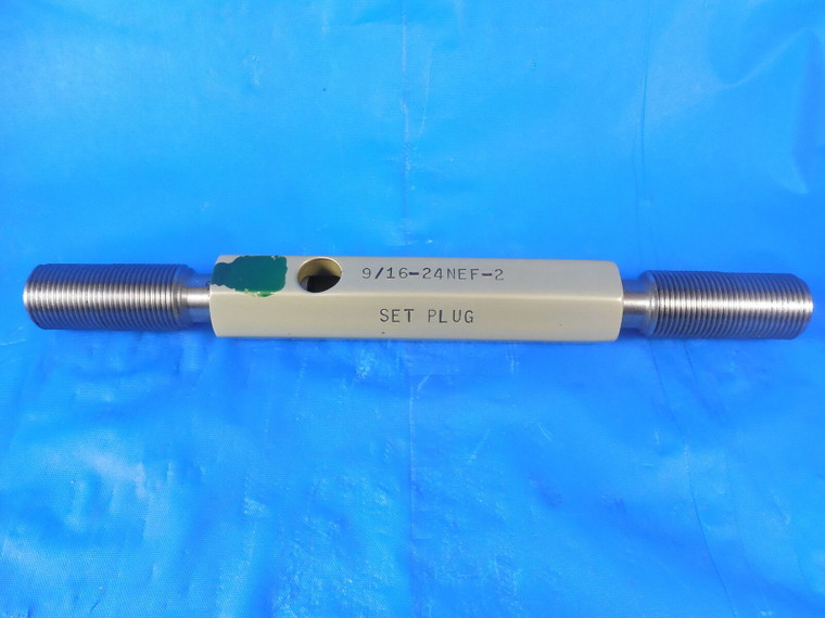 9/16 24 NEF 2 SET THREAD PLUG GAGE .5625 GO NO GO P.D.'S = .5354 & .5314 QUALITY