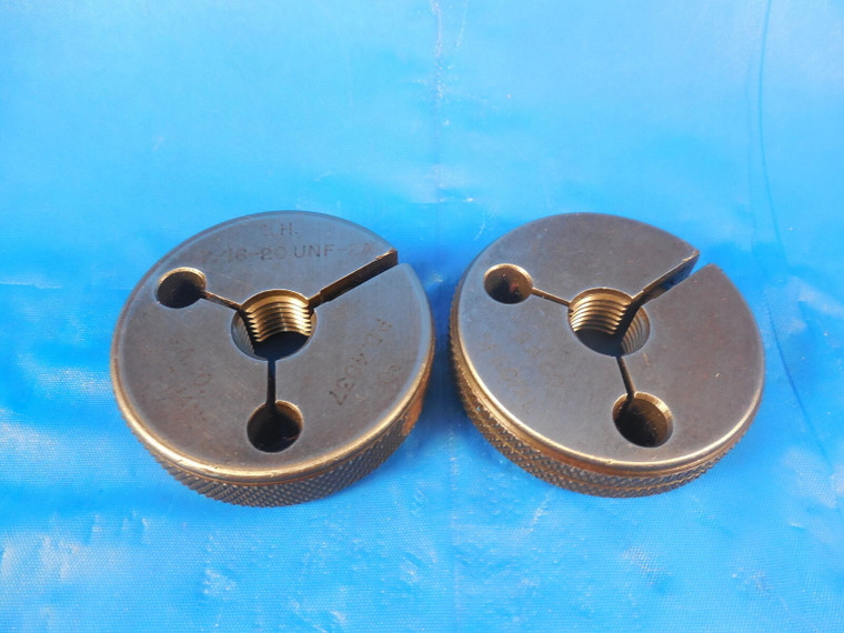 7/16 20 UNF 2A LEFT HAND SPECIAL THREAD RING GAGES .4375 GO NOGO PDS .4037 .3960