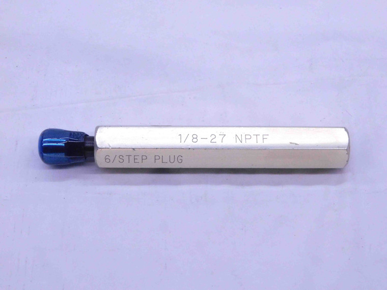 1/8 27 NPTF 6 STEP PIPE THREAD PLUG GAGE .125 .1250 N.P.T.F. DRYSEAL TAPER CHECK - JF0515LI