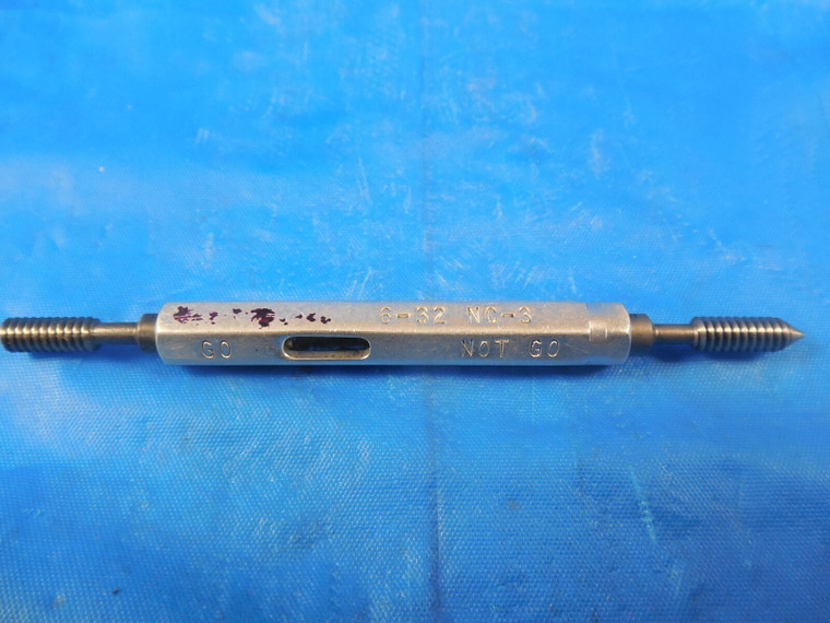 6 32 NC 3 SET THREAD PLUG GAGE #6 .138 GO NO GO P.D.'S = .1177 & .1158 QUALITY 6 32 NC 3 SET THREAD PLUG GAGE #6 .138 GO NO GO P.D.'S = .1177 & .1158 QUALITY