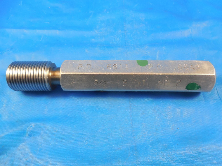 5/8 18 NF 2 STI HELICOIL THREAD PLUG GAGE .625 GO ONLY P.D.= .6611 INSPECTION