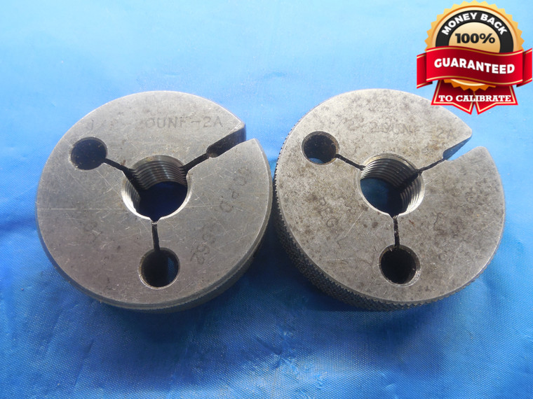 1/2 20 UNF 2A THREAD RING GAGES .5 .50 .500 GO NO GO P.D.'S = .4662 & .4619 - NG0078BU