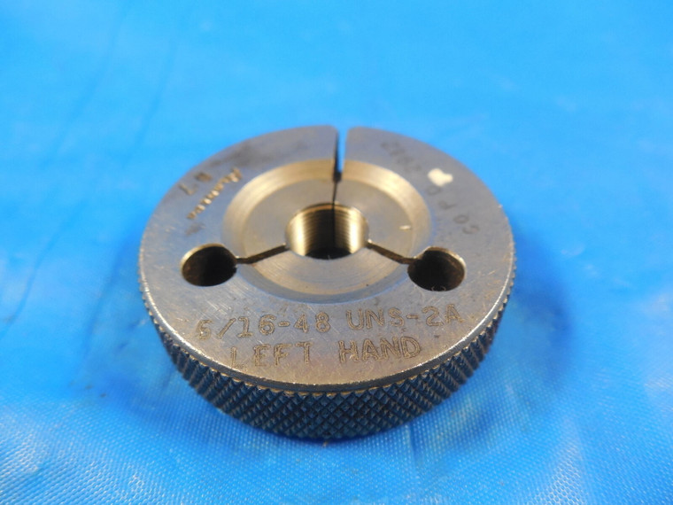 5/16 48 UNS 2A LEFT HAND THREAD RING GAGE .3125 GO ONLY P.D. = .2982 INSPECTION