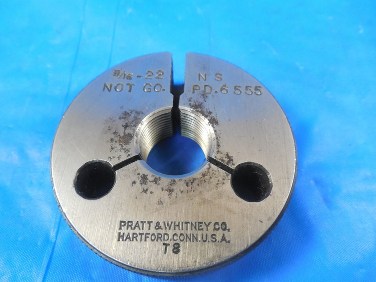 11/16 22 NS THREAD RING GAGE .6875 NO GO ONLY P.D. = .6555 11/16 - 22 QUALITY