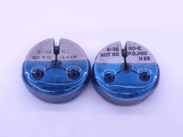 8 32 NC 2 THREAD RING GAGES #8 .164 .1640 GO NO GO P.D.'S = .1437 & .1410 UNC-2 - DB00012BU