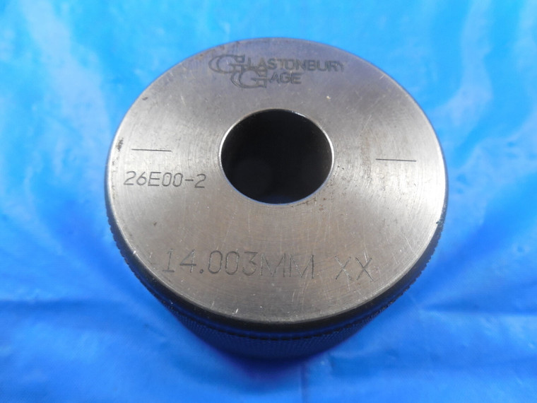 14.003 MM CLASS XX METRIC SMOOTH PLAIN BORE RING GAGE 14 + .003 OVERSIZE 9/16