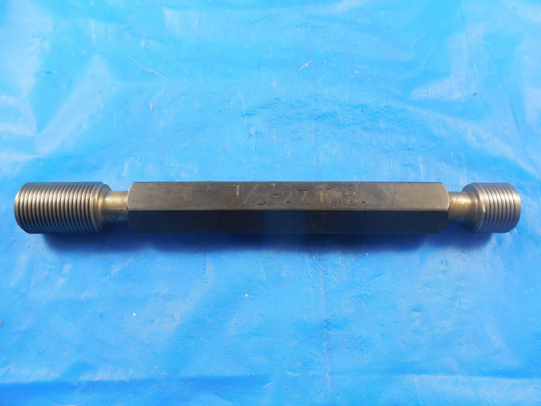 1/2 27 NS THREAD PLUG GAGE .5 GO NO GO P.D.'S = .4760 & .4803 QUALITY INSPECTION