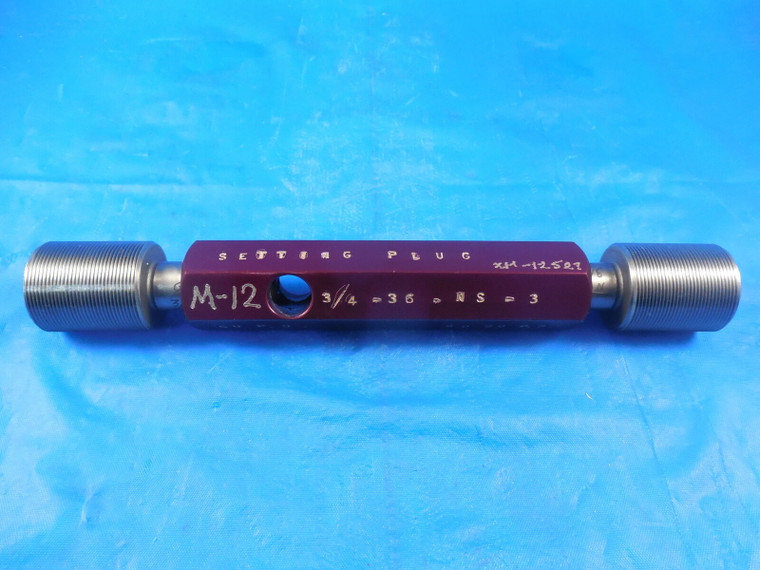 3/4 36 NS 3 SET THREAD PLUG GAGE .75 GO NO GO P.D.'S = .7320 & .7290 QUALITY