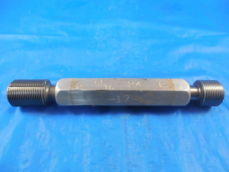 11/16 24 NS 3 THREAD PLUG GAGE .6875 GO NO GO P.D.'S = .6604 & .6634 NS-3 TOOL