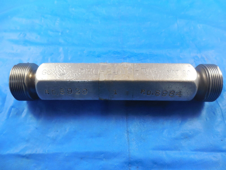 .920 24 NS 3 THREAD PLUG GAGE 0.920 GO NO GO P.D.'S = .8929 & .8964 TOOL .920-24