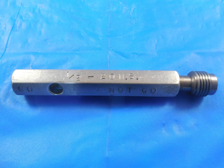 1/2 20 NS BEFORE PLATE THREAD PLUG GAGE .500 NO GO ONLY P.D. = .4729 1/2-20 TOOL