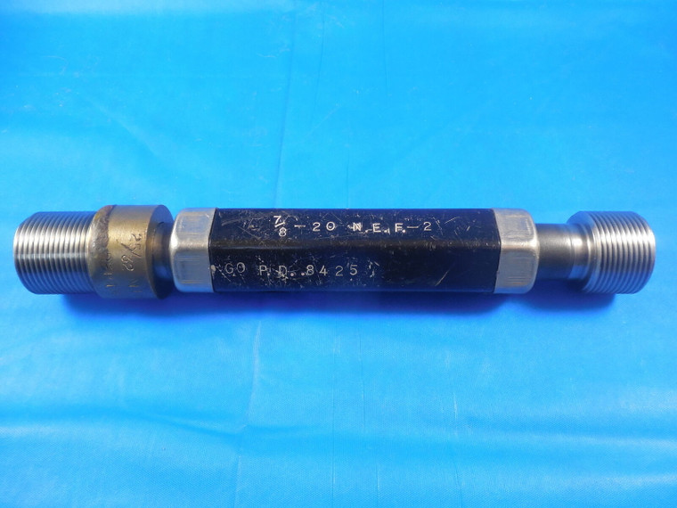 7/8 20 NEF 2 THREAD PLUG GAGE .875 GO NO GO P.D.'S = .8425 & .8472 7/8-20 NEF-2