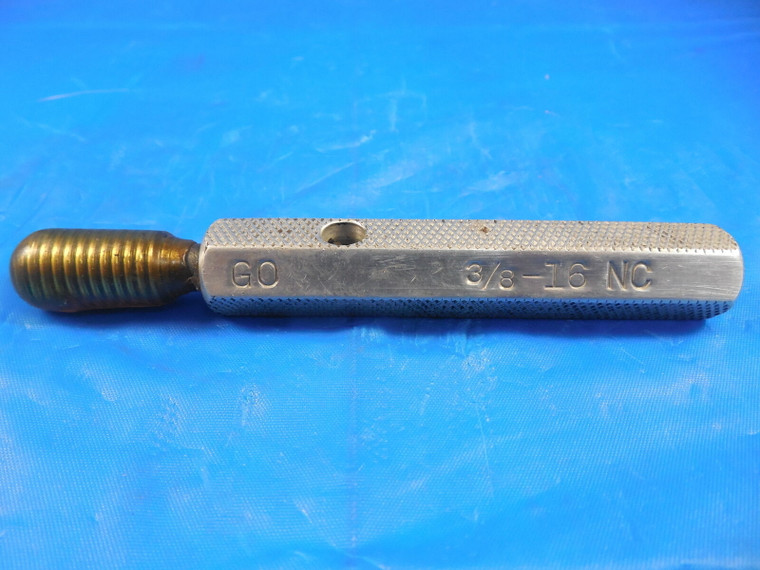 3/8 16 NC SET THREAD PLUG GAGE .375 GO ONLY P.D. = .3344 QUALITY INSPECTION TOOL